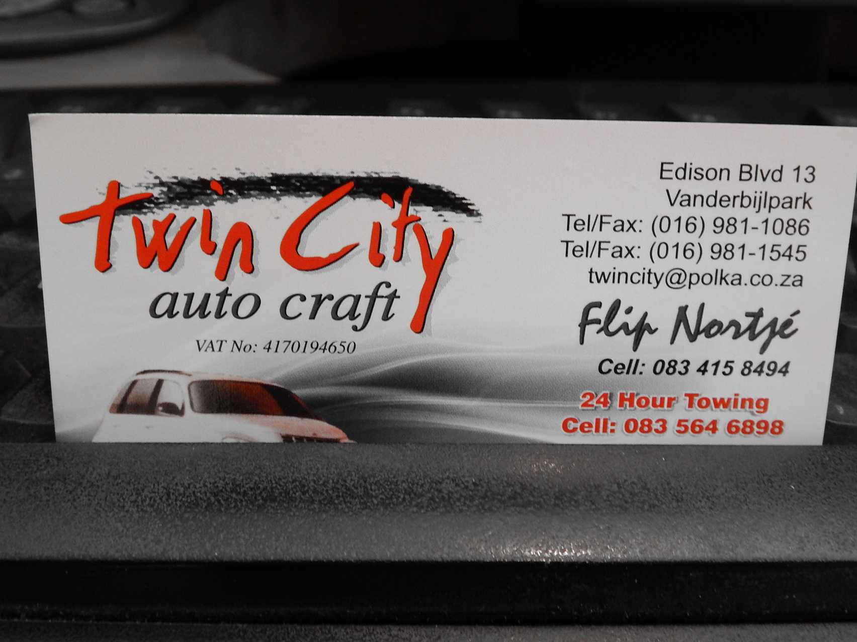 Twin City Auto Craft - Car Spare Parts Business Logo
