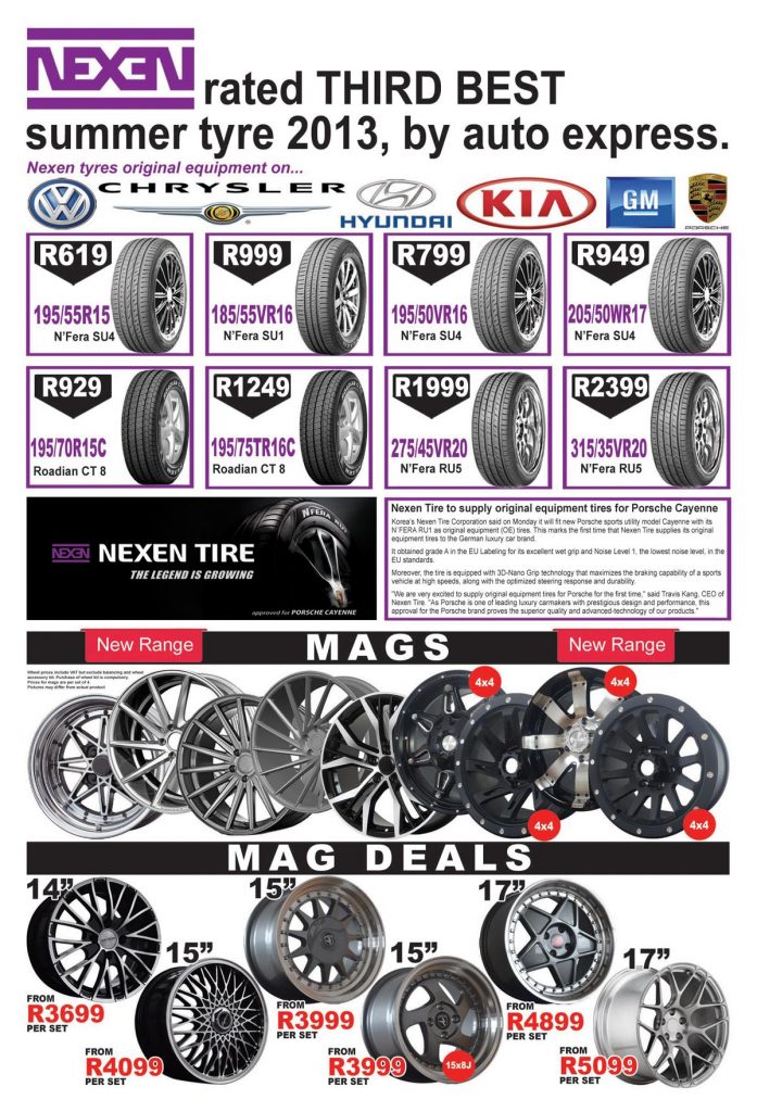 Tyre and Wheel Specials and Promotions