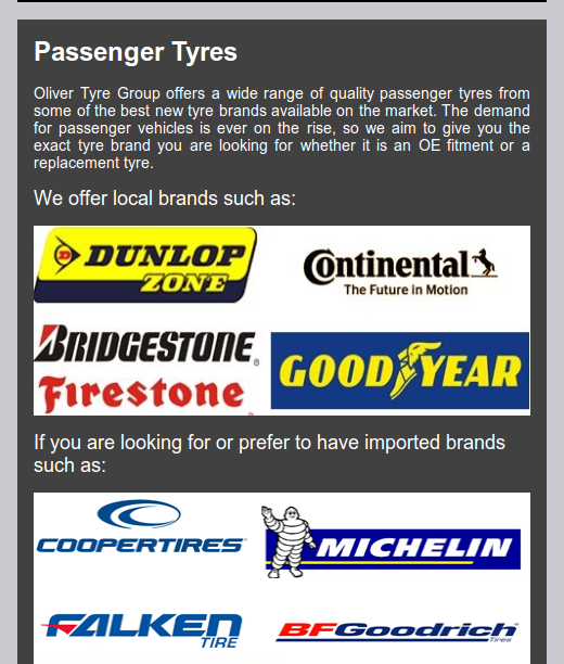 OLIVER TYRE GROUP