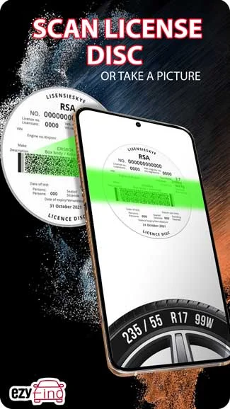 Scan vehicle license disc for spares